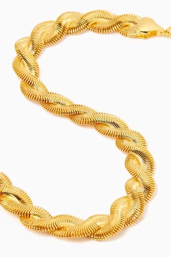 Petit Tressé Necklace in 24kt Gold-plated Brass