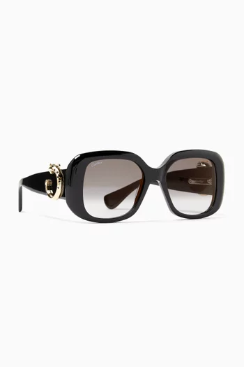 Panther Square Sunglasses in Recycled Acetate
