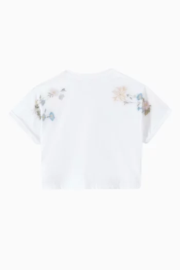 Floral Print T-shirt in Cotton