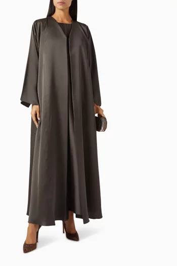 3-piece Abaya Set in Silk-satin