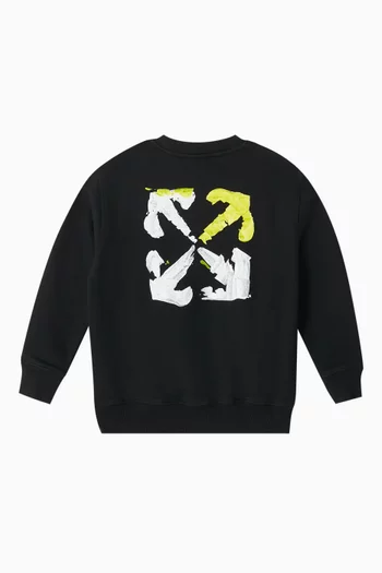Arrow Acrylic Sweatshirt in Cotton