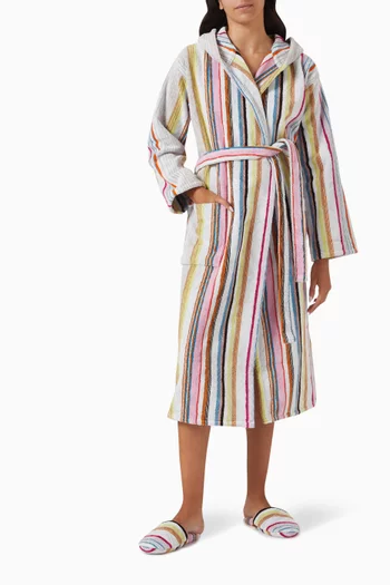 Moonshadow Hooded Bathrobe in Cotton-terry
