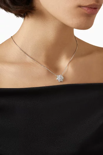 Idyllia Snowflake Cyrstal Necklace in Plated Metal