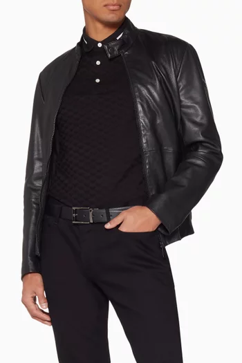 Reversible Boarded & Smooth Leather Belt