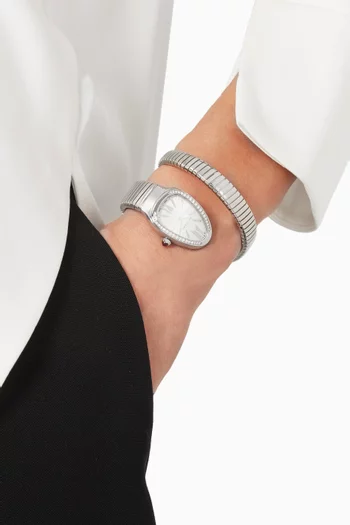 ساعة يد سيربينتي توبوغاس ستانلس ستيل والماس