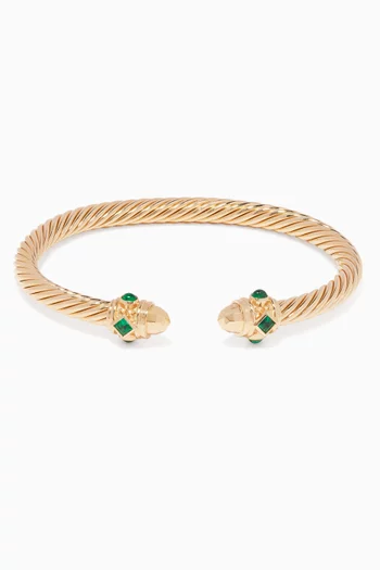 Yellow-Gold & Emerald Exclusive Cable Bracelet