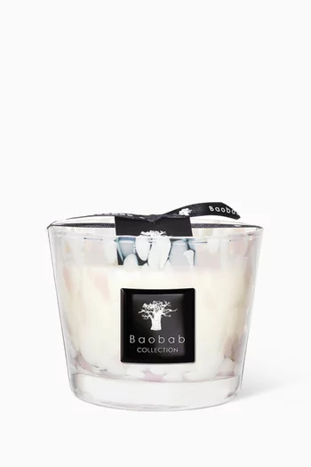 Max 10 White Pearls Candle