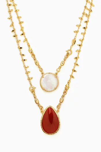 قلادة سكبيولير سيرتي معدن مطلي بلون ذهبي