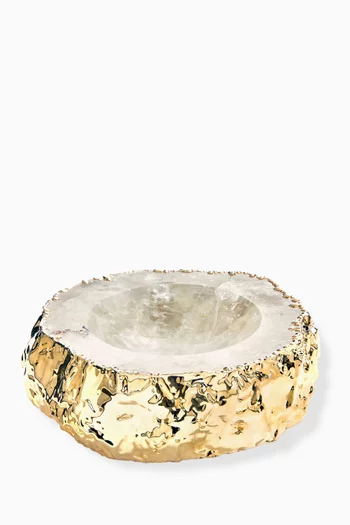 Cascita Bowl, Crystal & Gold