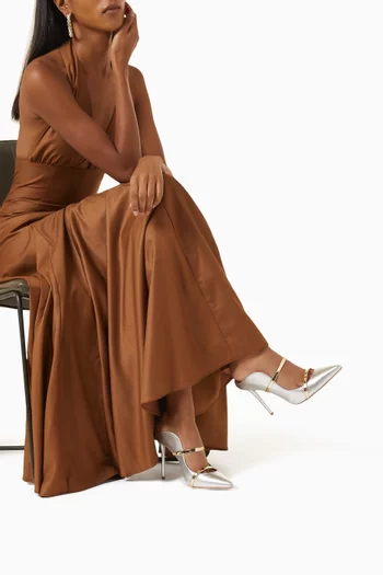 Maureen Nappa Mules in Metallic leather
