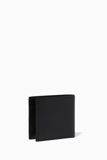 Black Cartilio Logo Saffiano Leather Wallet