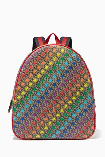Rainbow Star Print Backpack     