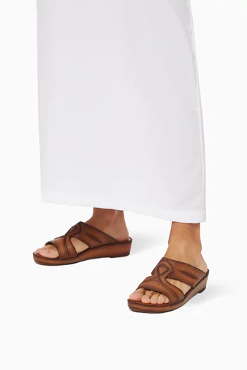حذاء بينينسولا مفتوح جلد عجل ناعم