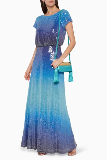 Regine Minaudière Metallic Top Handle Bag   