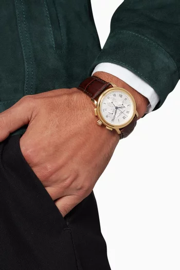 Classic Chronograph Leather Watch  