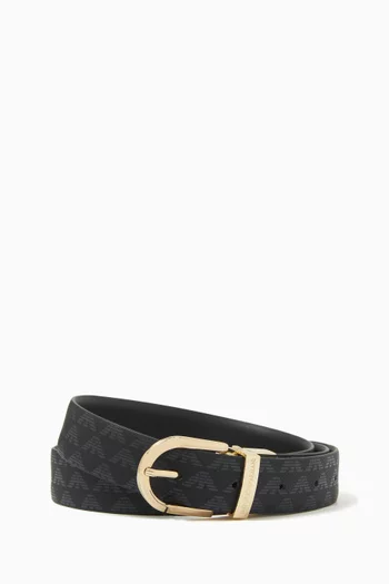 EA Classic Buckle Reversible Belt in Eco Leather