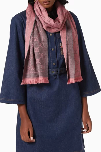 Scarf in GG Wool Jacquard