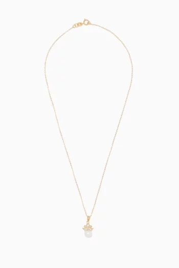 My Princess Pearl Diamond Pendant Necklace