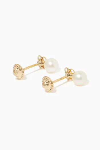 Floral Pearl Diamond Earrings