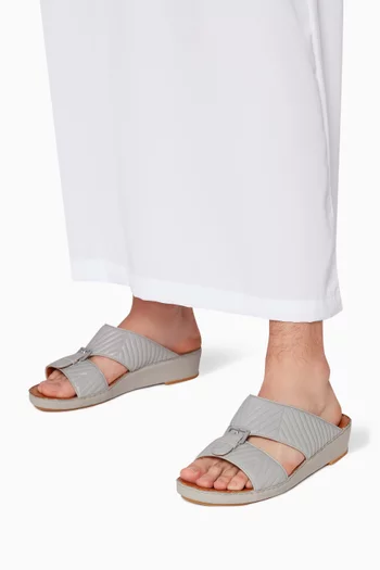 Cinghia Matelasse Chevron Lambskin Sandals       