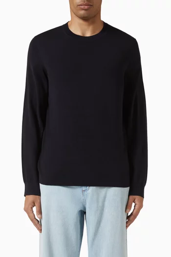 سترة بفتحة رقبة مستديرة صوف