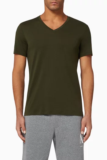 V-neck T-shirt in Pima Cotton       
