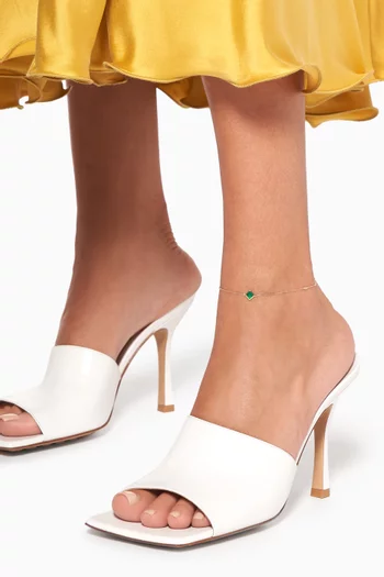 Cleo Green Agate & Diamond Anklet
