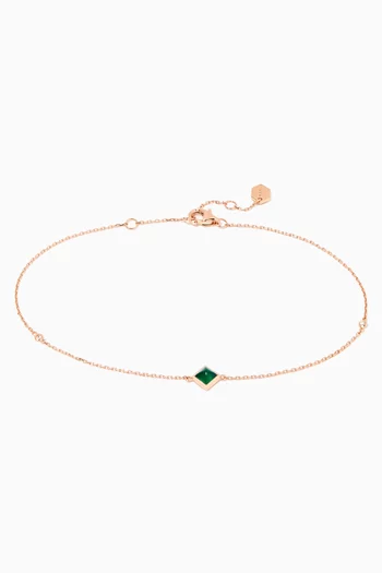 Cleo Green Agate & Diamond Anklet