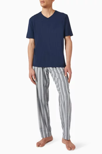 V-neck T-shirt in Stretch Viscose