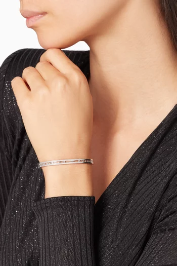 B.zero1 Logo Bracelet in 18kt White Gold