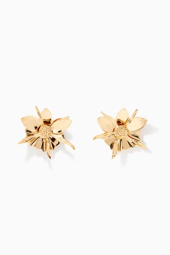 Wildflower Medium Earrings in Gold Plated Sterling Silver    