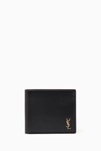Tiny Monogram East/West Wallet in Shiny Leather  