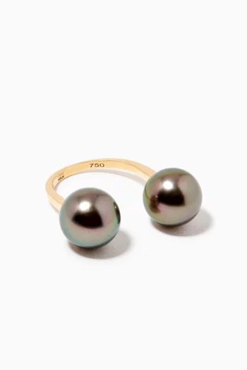 Akila Pearl Harmonie Ring in 18kt Yellow Gold   