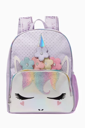 Flower Crown Unicorn School Backpack      