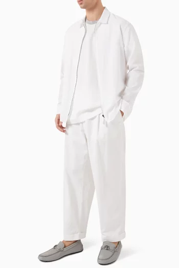 Zip-up Shirt in Cotton