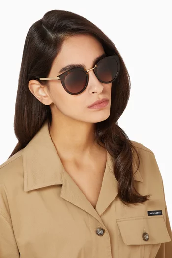 Semi-Oval Sunglasses 