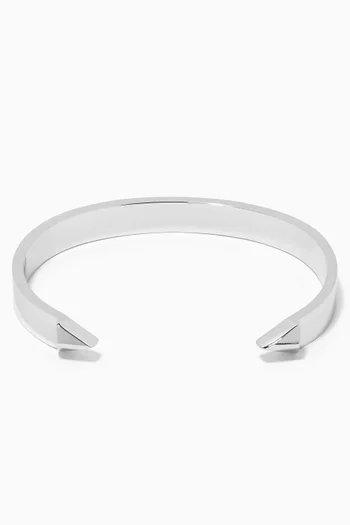 The End Cuff in Sterling Silver-Plated Steel      