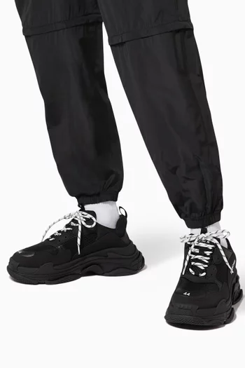 Triple S Sneakers in Leather & Mesh     