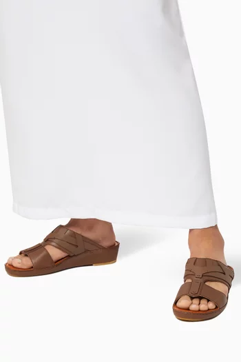 حذاء رينا مفتوح جلد عجل ومطاط