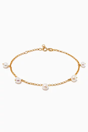 Luna Pearl Bracelet in 18kt Gold      