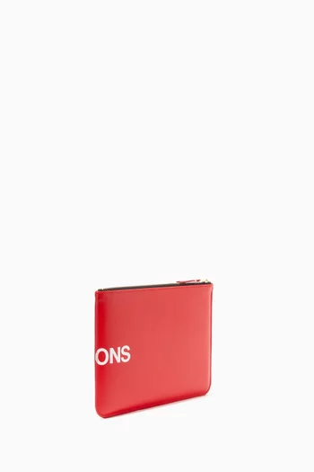 Huge Logo Card Holder in Leather  