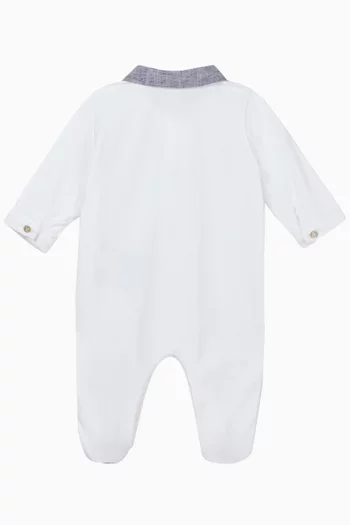 Contrast Collar Bodysuit