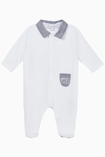 Contrast Collar Bodysuit