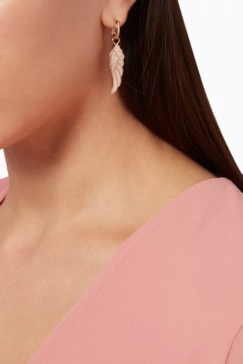 أقراط وينجز ريفلكشن سبرينغ صغيرة ذهب وردي عيار 18