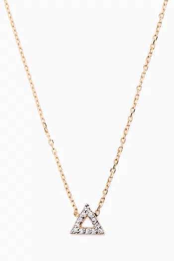 Mini Diamond Triangle Necklace in 14kt Yellow Gold    