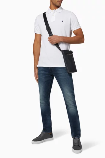 Custom Slim Fit Mesh Polo Shirt   