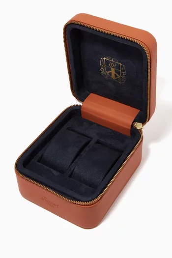 Hyde Park Two Watch Case in Leather     