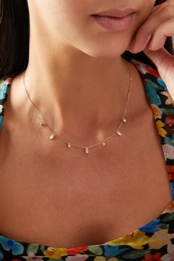 Constellation Baguette Diamond Necklace in 18kt Yellow Gold