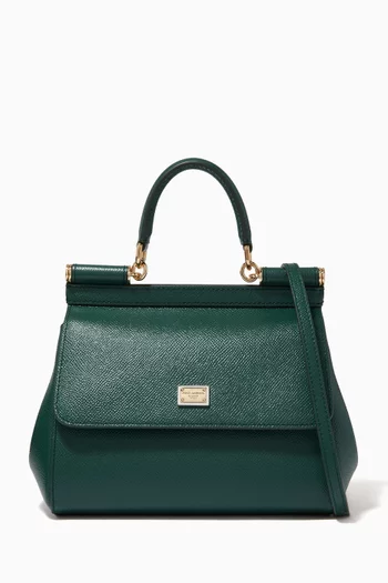Medium Sicily Bag in Dauphine Leather