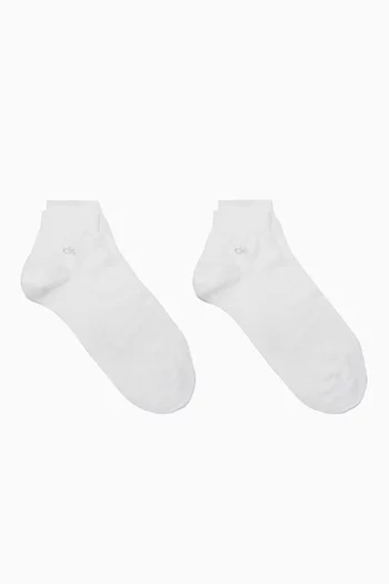 Cotton Blend Ankle Socks, Set of 2   